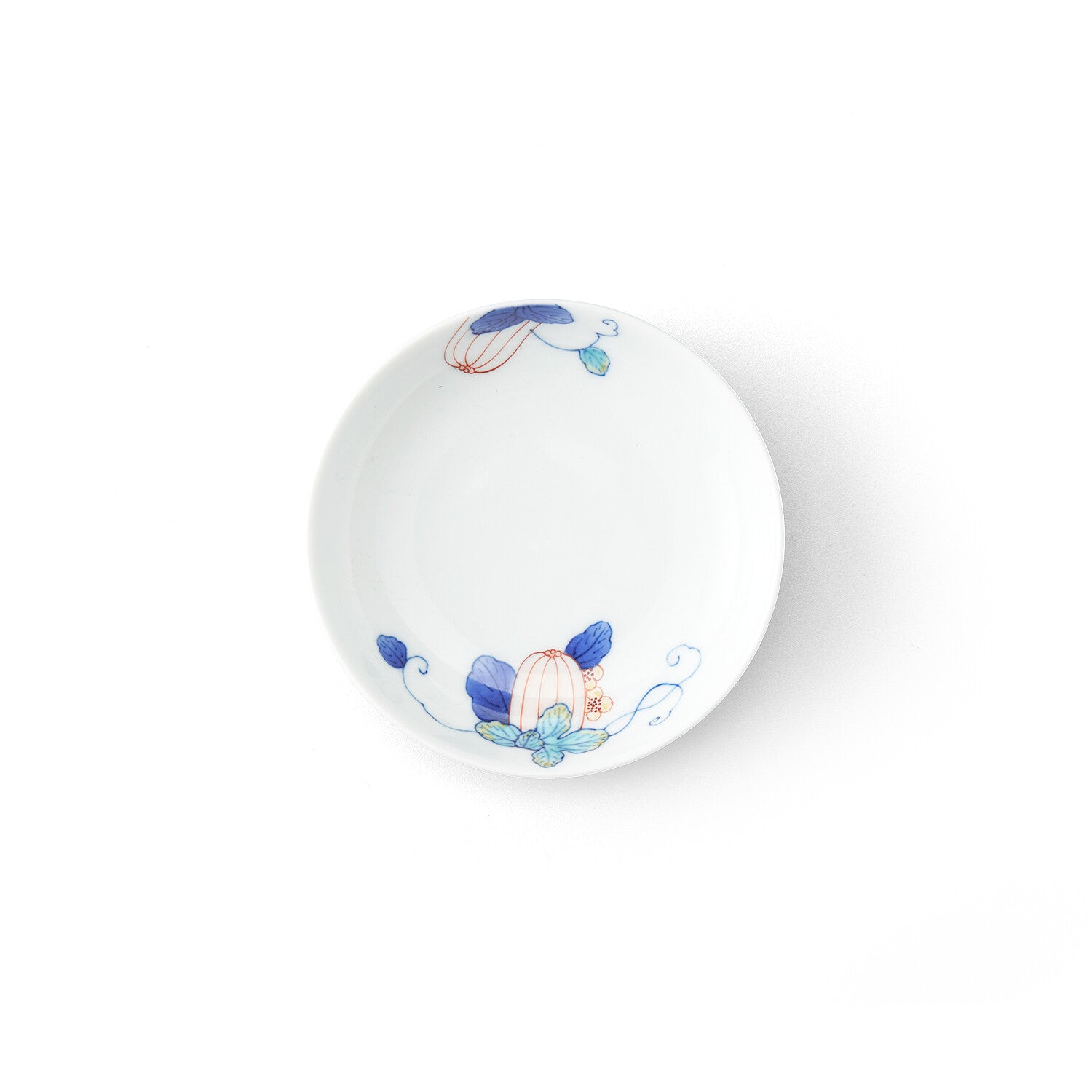 伊万里焼 畑萬陶苑：手毬文 梅型小皿 5色 計5枚セット☆ 伊万里焼 畑萬陶苑：手毬文 梅型小皿 5色 計5枚