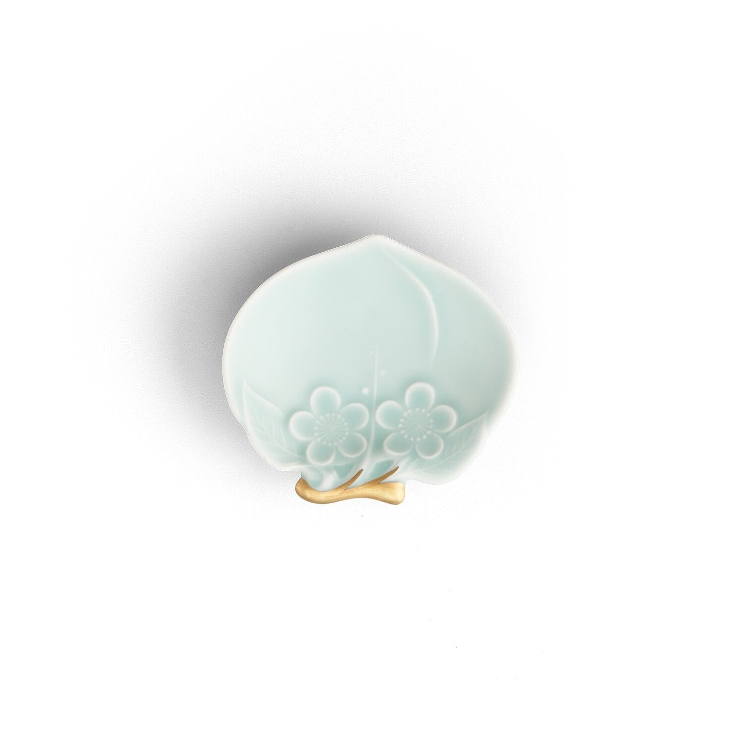 モイスト青磁 金彩 桃三ツ足小皿 | 畑萬陶苑 ONLINE SHOP