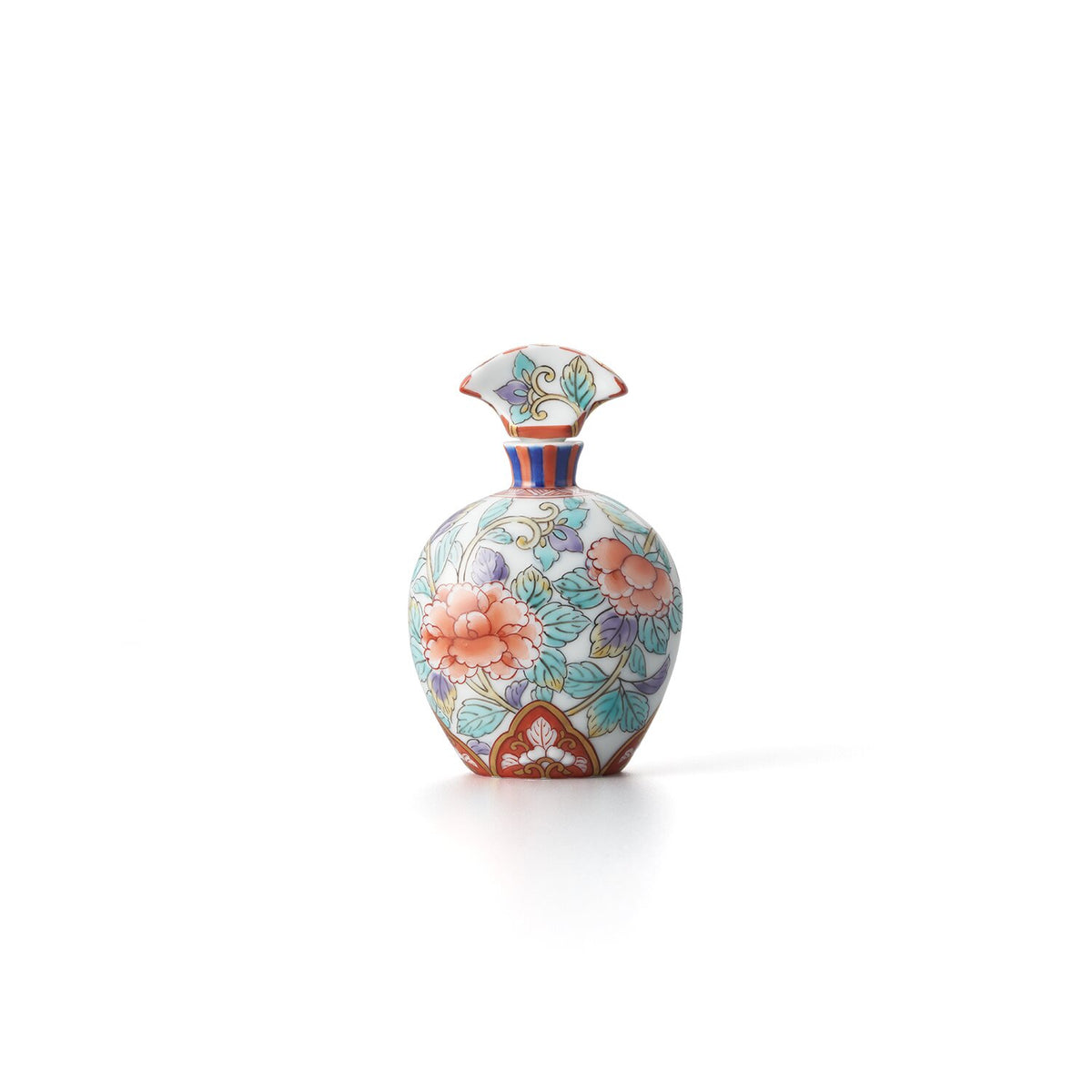 色絵唐花牡丹文 香水瓶 | 畑萬陶苑 ONLINE SHOP