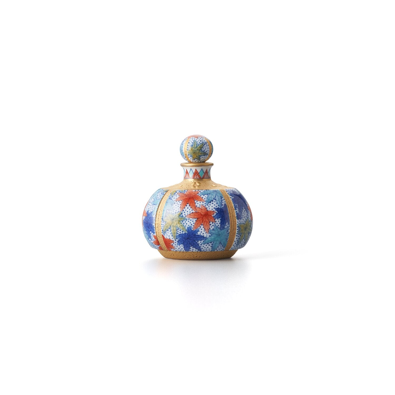 金彩点々紅葉尽くし文 楕円香水瓶 | 畑萬陶苑 ONLINE SHOP