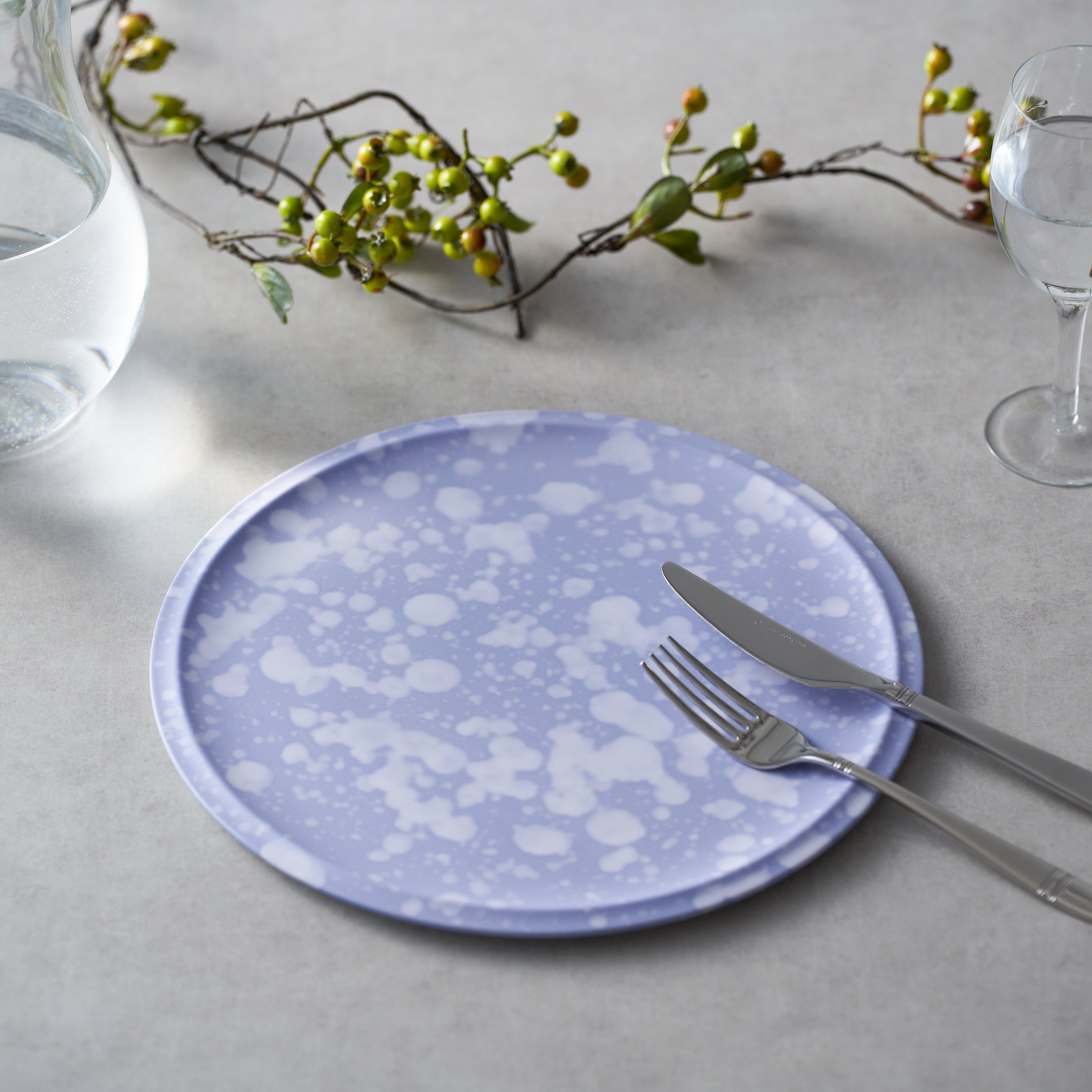 伊万里焼 畑萬陶苑 Flat plate Ф26cm Blue Blast☆ Flat plate with rim ⌀26cm -Blue Blast- | 畑萬陶苑 ONLINE SHOP