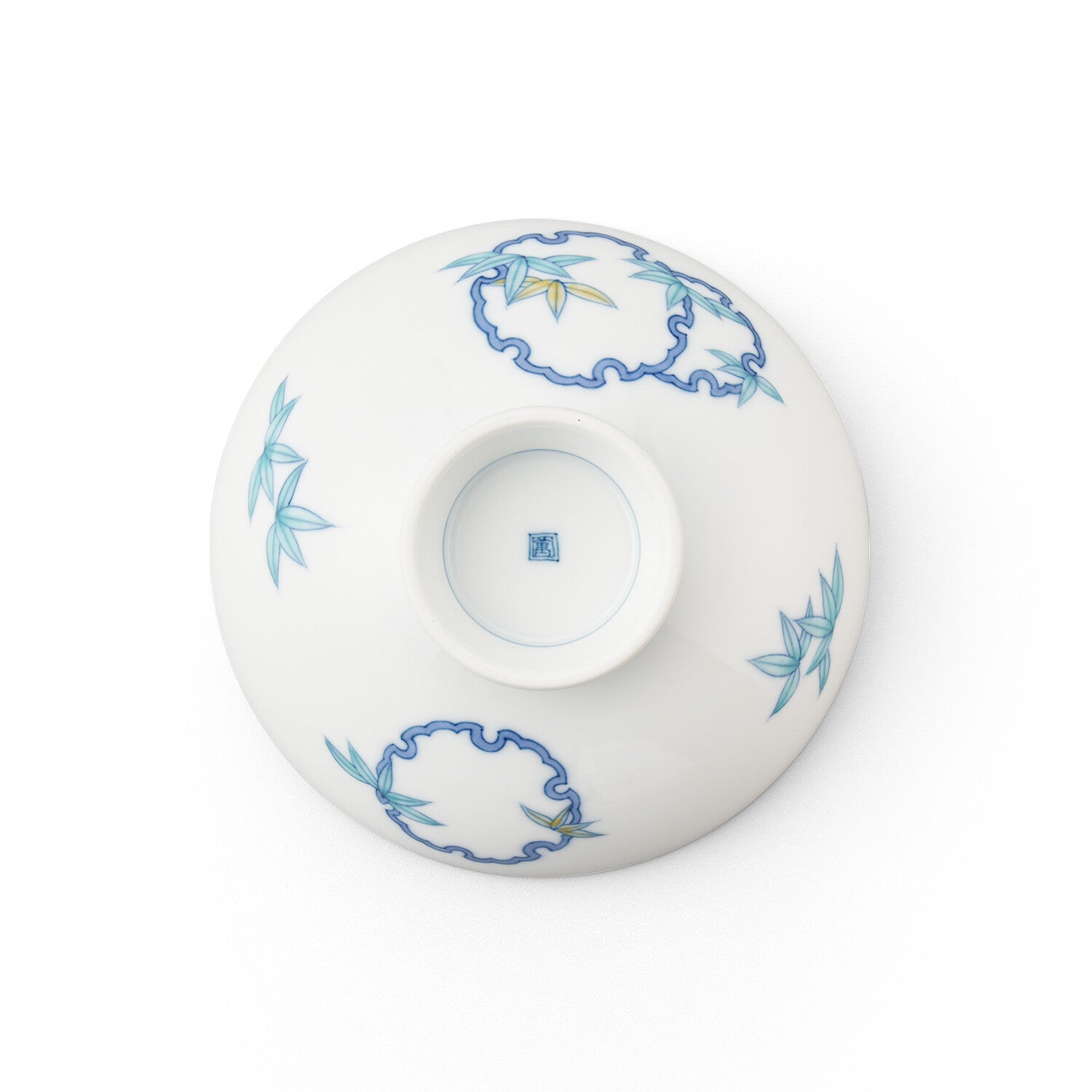雪輪笹文 平茶碗（青・大） | 畑萬陶苑 ONLINE SHOP