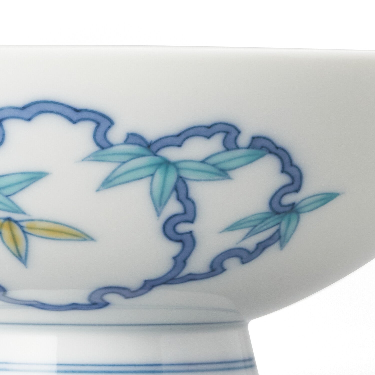 雪輪笹文 平茶碗（青・大） | 畑萬陶苑 ONLINE SHOP