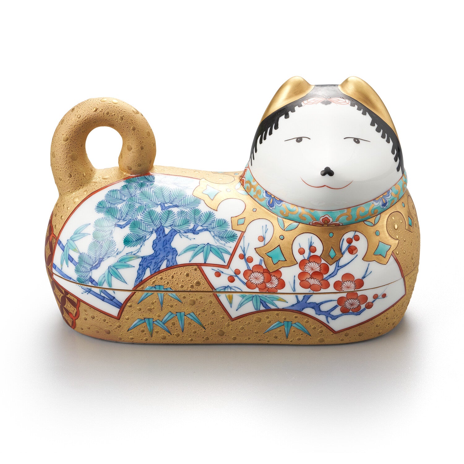松竹梅 金彩 狗筥（大） | 畑萬陶苑 ONLINE SHOP