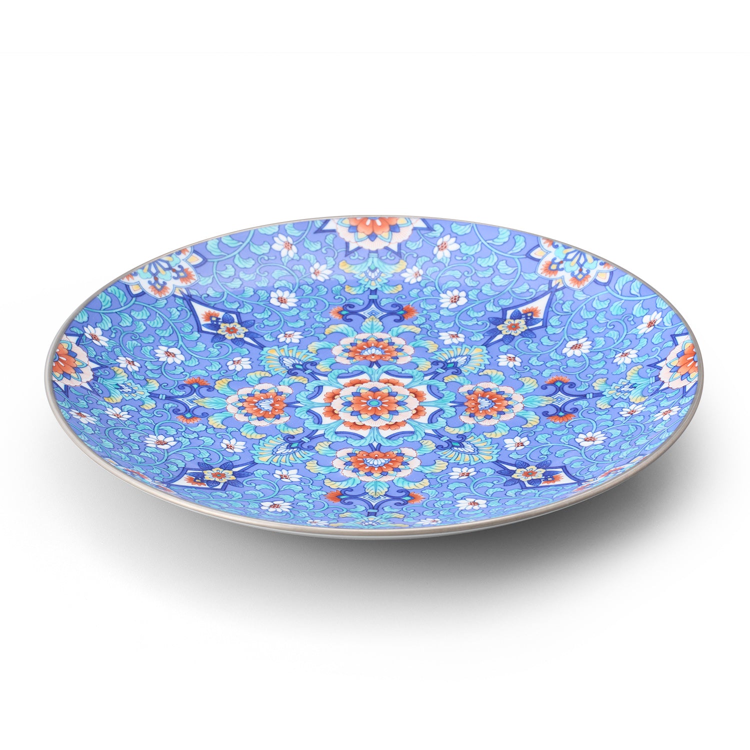 瑠璃焼締 万華鏡唐花文 飾皿 | 畑萬陶苑 ONLINE SHOP